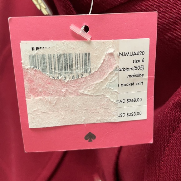 NWT Kate Spade Hearts Skirt - Picture 9 of 9